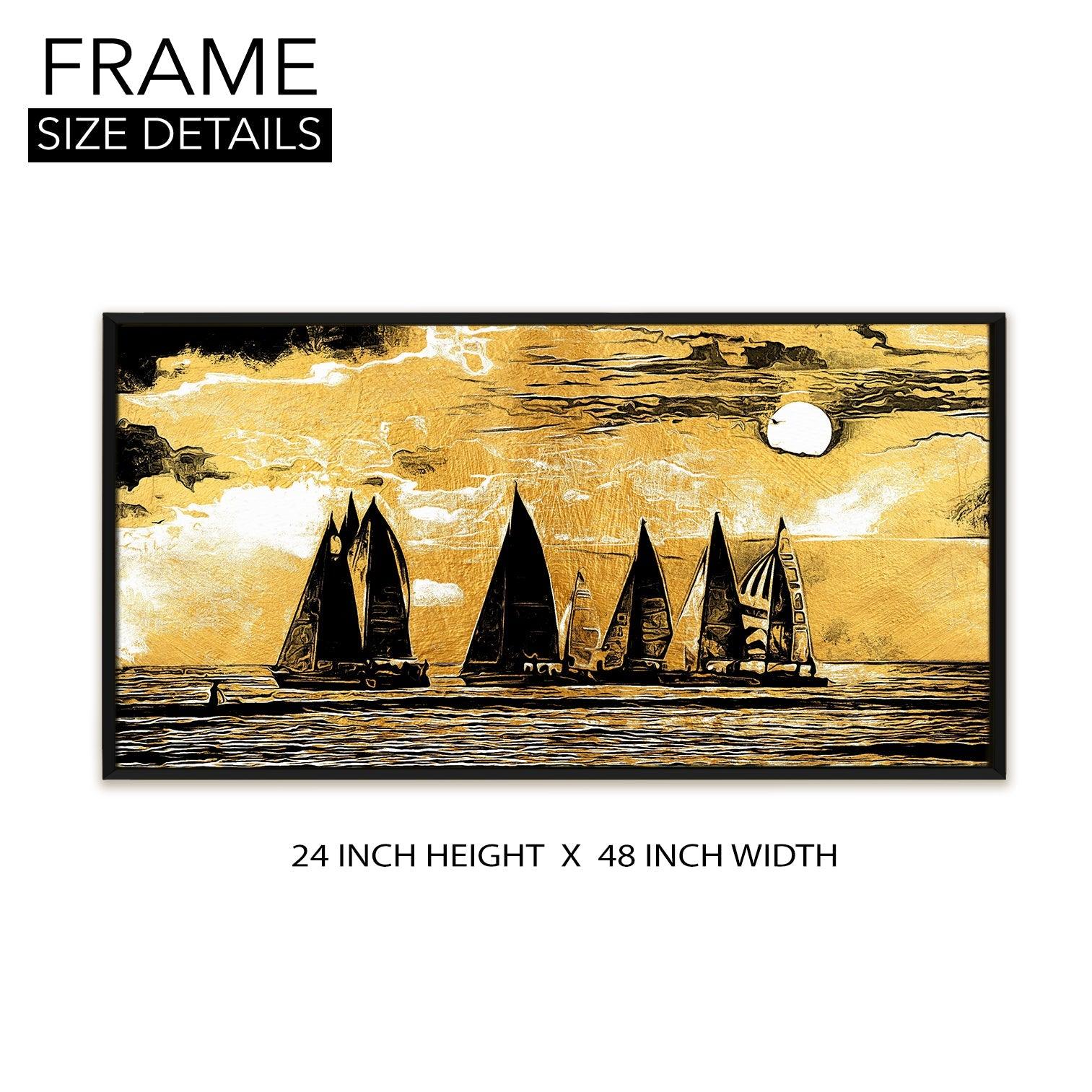 Mesmerising Landscapes Art Large Canvas Paintings. Framed Digital Reprints of Famous and Vibrant Artwork (LDWA13) - Khirki.in 