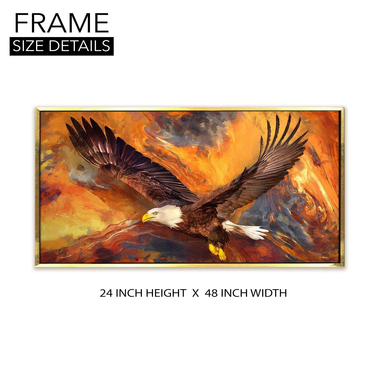 Amazing Wildlife Wall Art. Large Canvas Framed Digital Reprints of Jungle, Wildlife, Animals and Birds. Ready To Hang. Size:  24 Inch x 48 Inch (WBWA46) - Khirki.in 