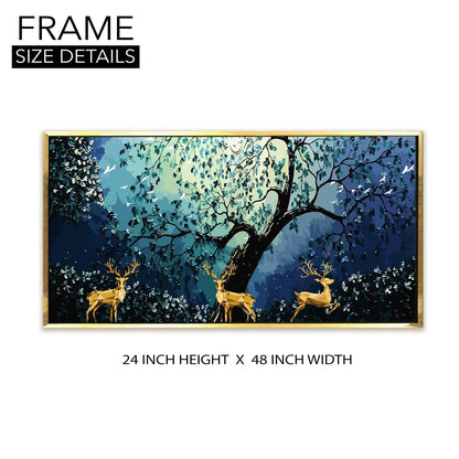 Amazing Wildlife Wall Art. Large Canvas Paintings. Framed Digital Reprints of Jungle, Wildlife, Animals and Birds 24 Inch x 48 Inch (WBWA10) - Khirki.in 