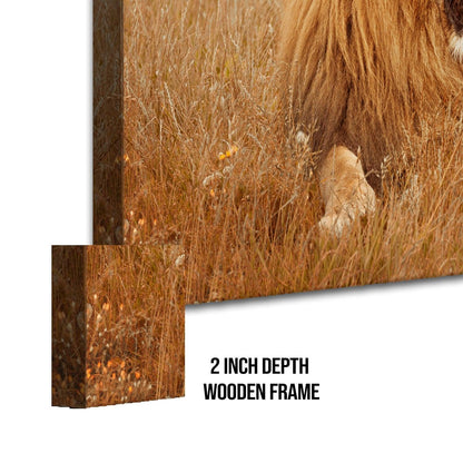 Amazing Wildlife Wall Art. Large Canvas Framed Digital Reprints of Jungle, Wildlife, Animals and Birds. Ready To Hang. Size:  24 Inch x 48 Inch (WBWA25) - Khirki.in 