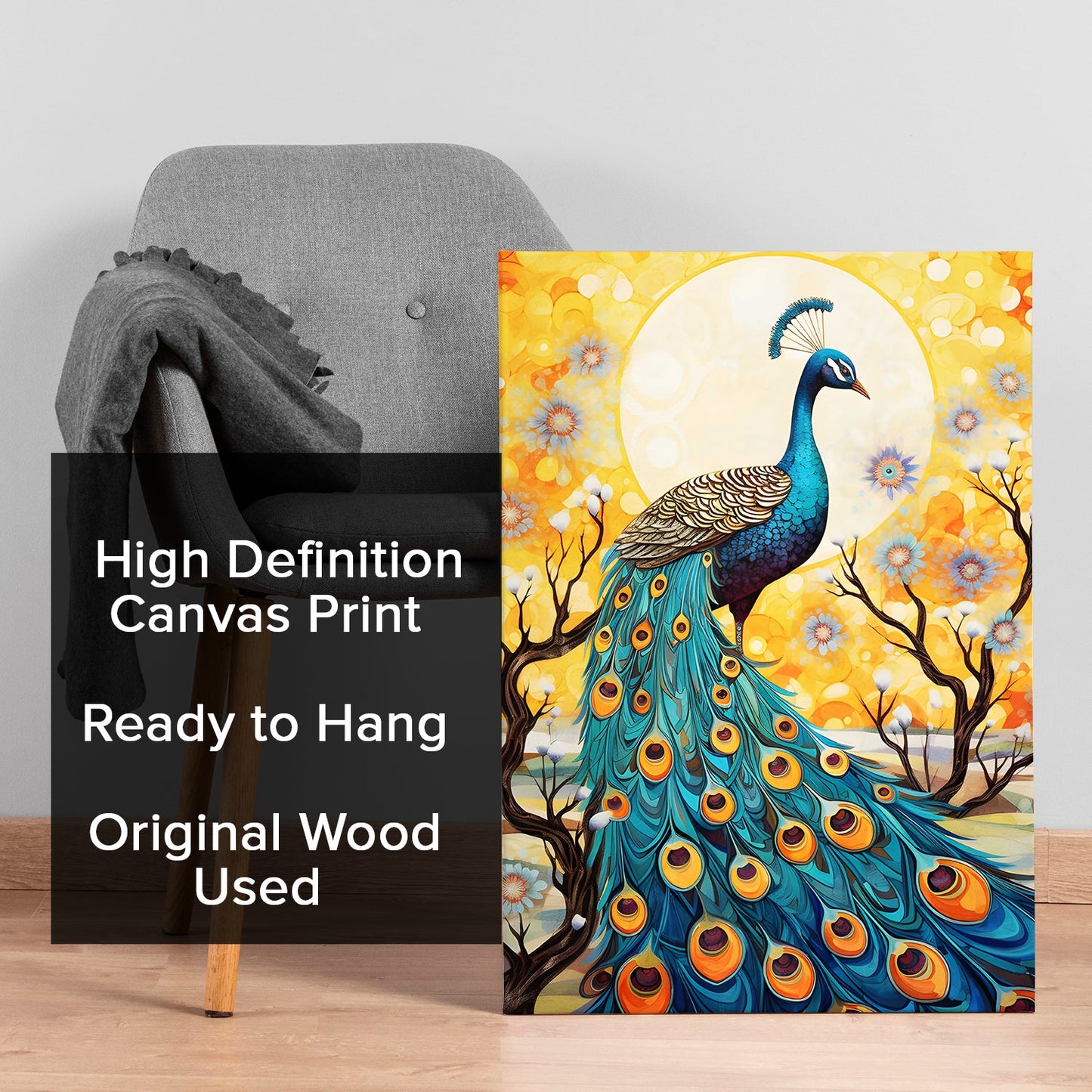 Feathers of the Sun Art Painting, HD Canvas Print, Framed, Ready to Hang. (NAWA08)