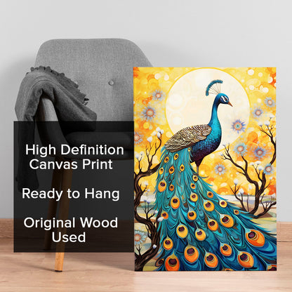 Feathers of the Sun Art Painting, HD Canvas Print, Framed, Ready to Hang. (NAWA08)