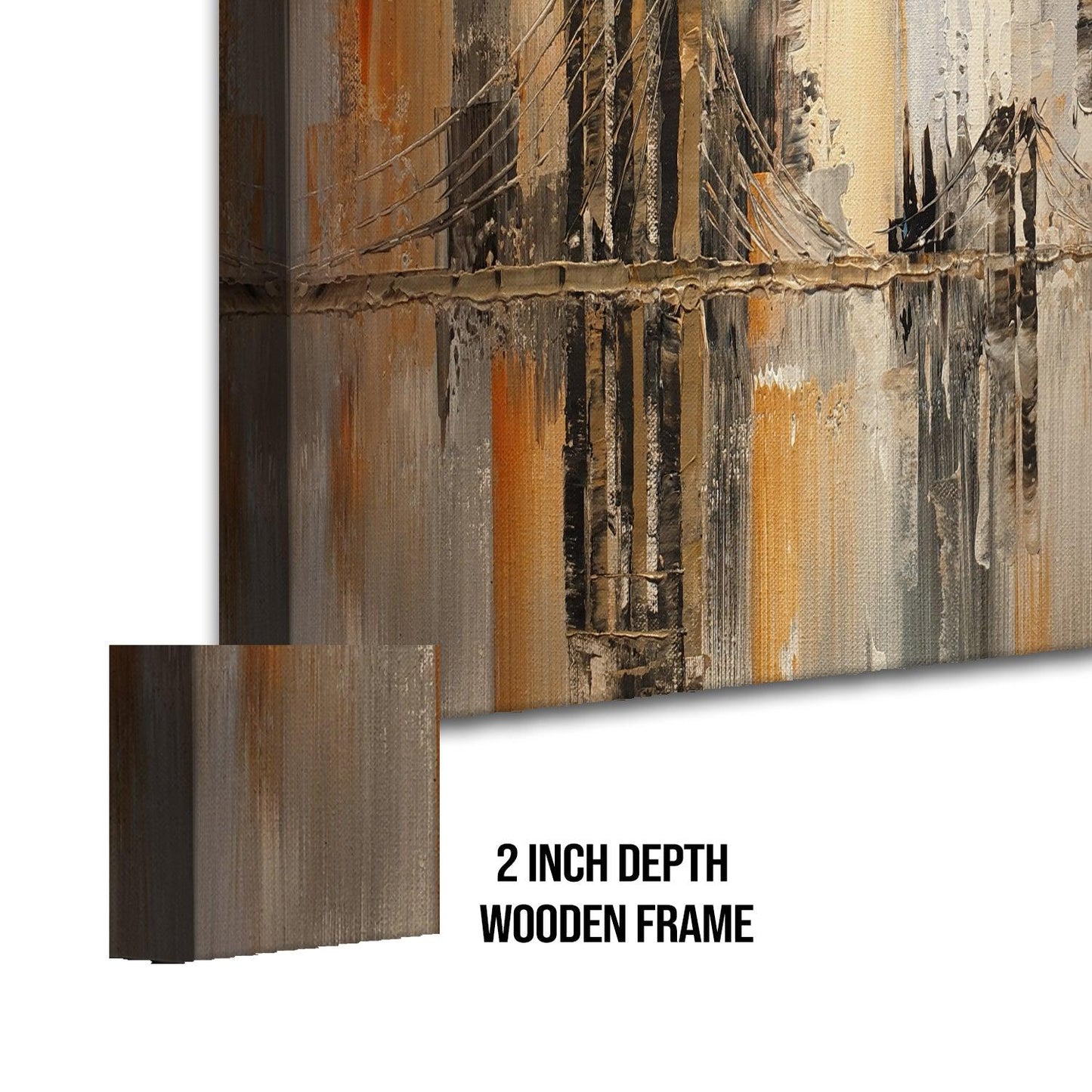 Landscapes Abstract Modern Art Large Canvas Paintings. Framed Digital Reprints of Famous and Vibrant Artwork (LDWA05) - Khirki.in 