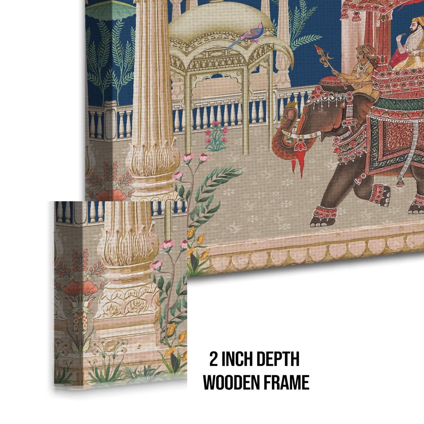 Mughal Canvas Painting For Home Decor and Hotels Wall Decoration (ETHWA32).