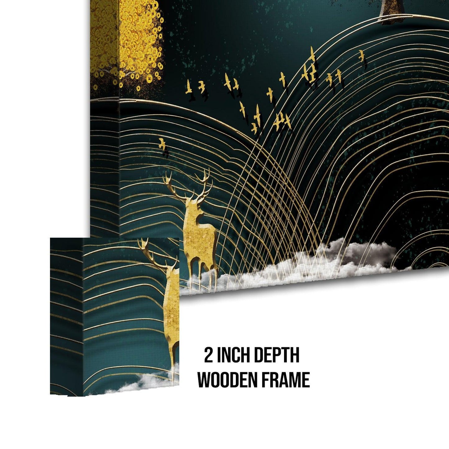 Amazing Wildlife Wall Art. Large Canvas Paintings. Framed Digital Reprints of Jungle, Wildlife, Animals and Birds 24 Inch x 48 Inch (WBWA12) - Khirki.in 