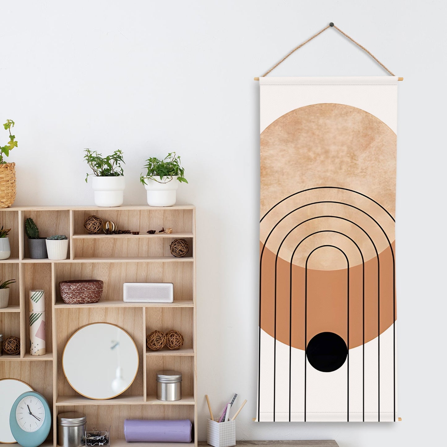 Large Wallpaper Style Wall Hanging Tapestry. Thick fabric, Ready to Hang Wall Décor. Size 24 In x 60 In. BOHOTPS005