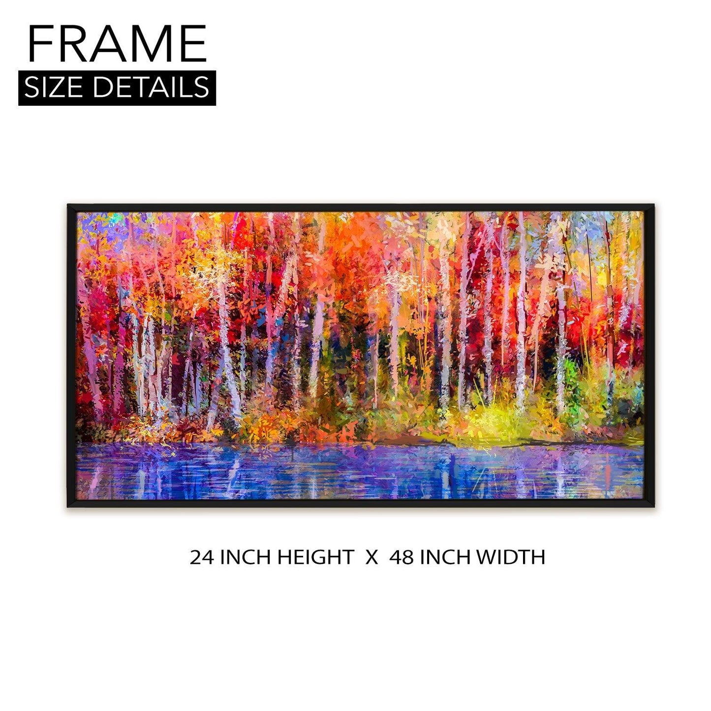 Amazing Wildlife Wall Art. Large Canvas Paintings. Framed Digital Reprints of Jungle, Wildlife, Animals and Birds 24 Inch x 48 Inch(WBWA01) - Khirki.in 