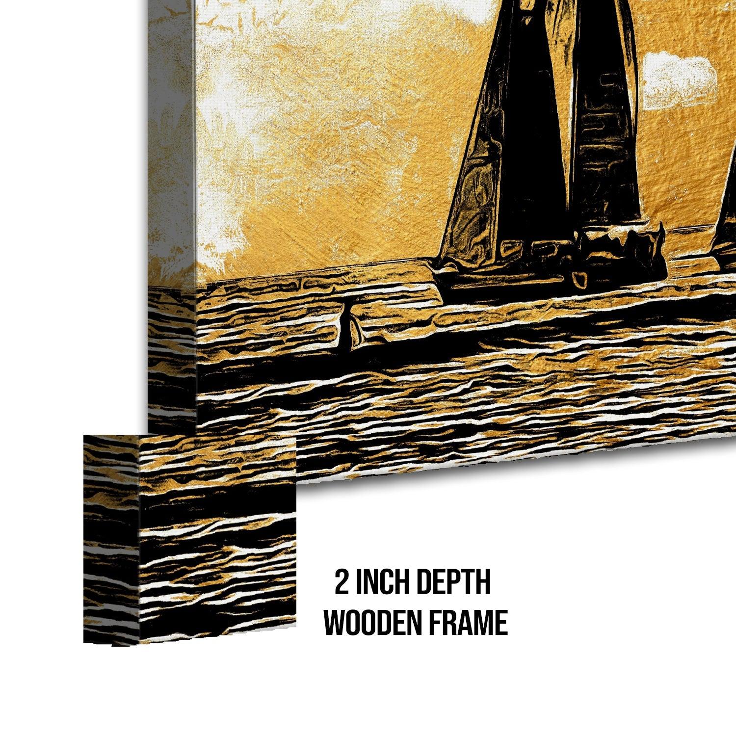 Mesmerising Landscapes Art Large Canvas Paintings. Framed Digital Reprints of Famous and Vibrant Artwork (LDWA13) - Khirki.in 