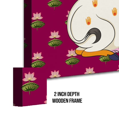 Traditional Indian Pichwai Wall Art Canvas Painting For Home Decor (PWA09).