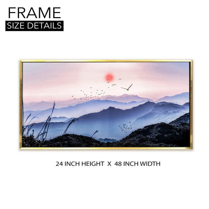 Landscapes Abstract Modern Art Large Canvas Paintings. Framed Digital Reprints of Famous and Vibrant Artwork (LDWA02) - Khirki.in 