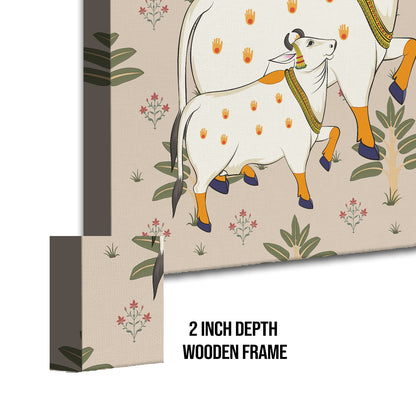 Traditional Indian Pichwai Wall Art Canvas Painting For Home Decor (PWA15).