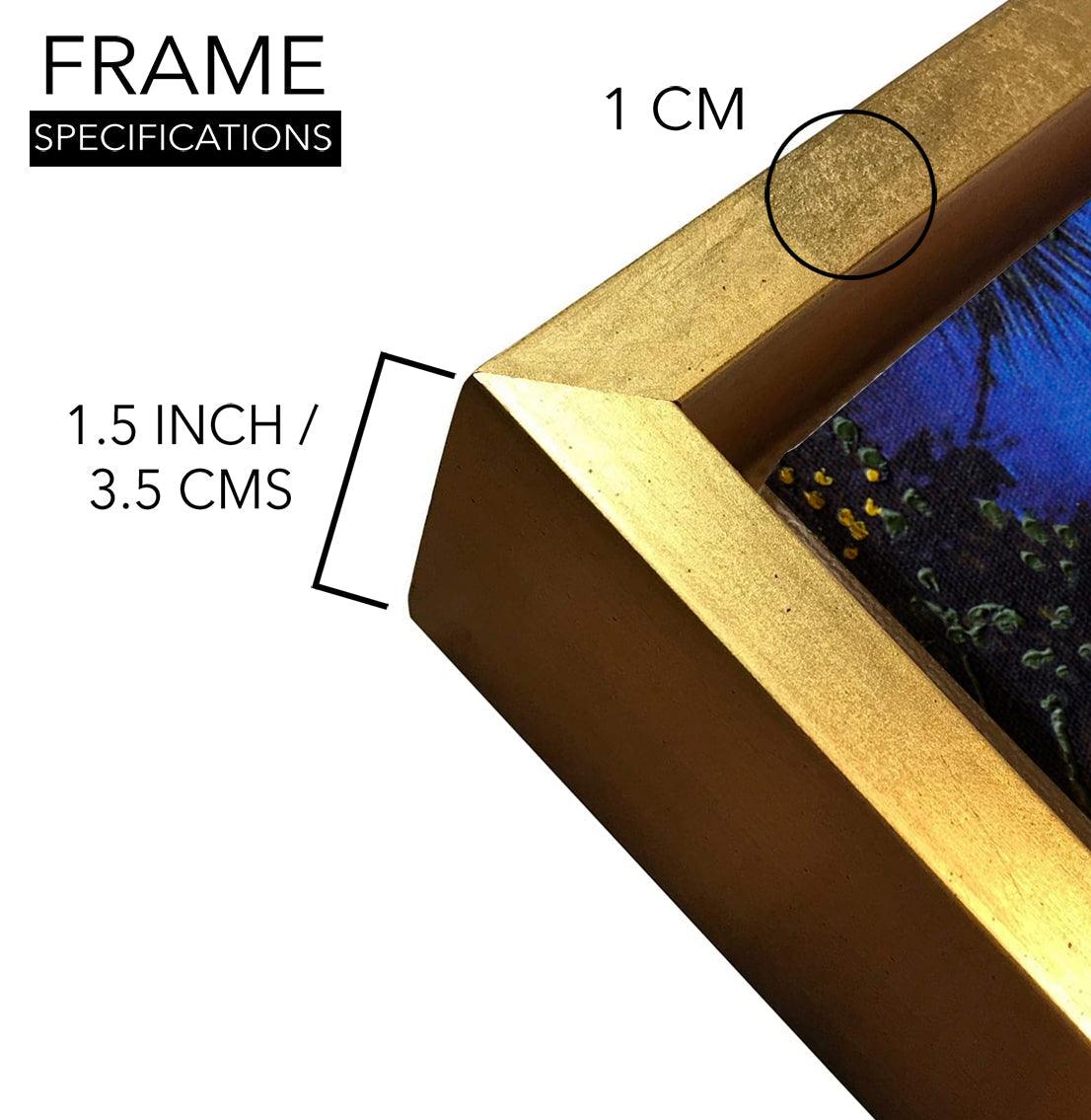 Seven Running Horses Vastu Canvas Paintings Framed For Living Room Wall Decoration (VAWA03) - Khirki.in 