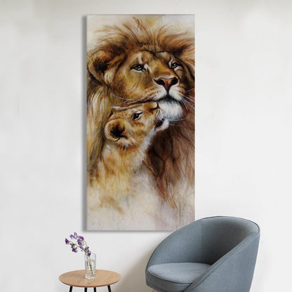 Amazing Wildlife Wall Art. Large Canvas Framed Digital Reprints of Jungle, Wildlife, Animals and Birds. Ready To Hang. Size:  24 Inch x 48 Inch (WBWA51) - Khirki.in 
