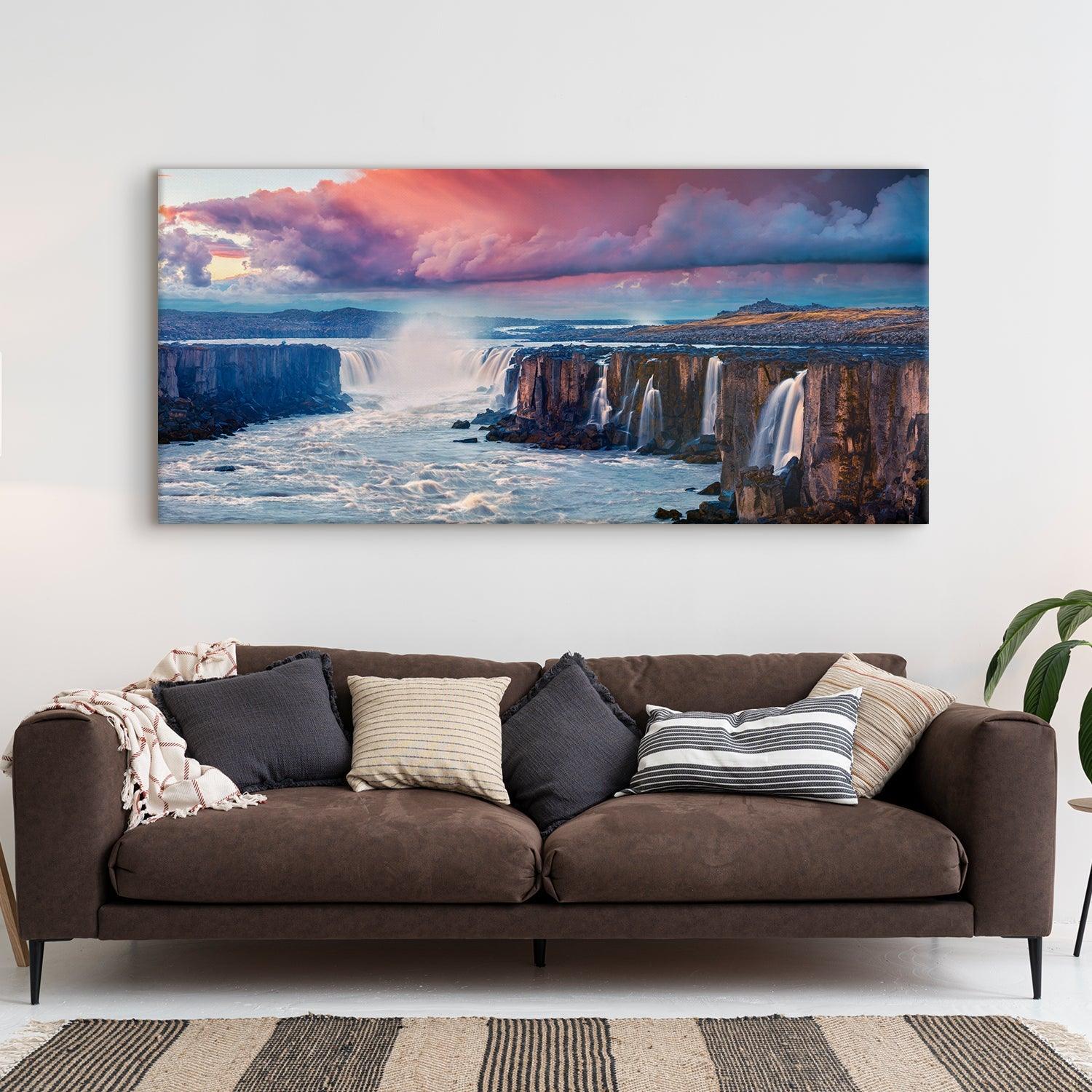 Mesmerising Landscapes Art Large Canvas Paintings. Framed Digital Reprints of Famous and Vibrant Artwork (LDWA17). - Khirki.in 