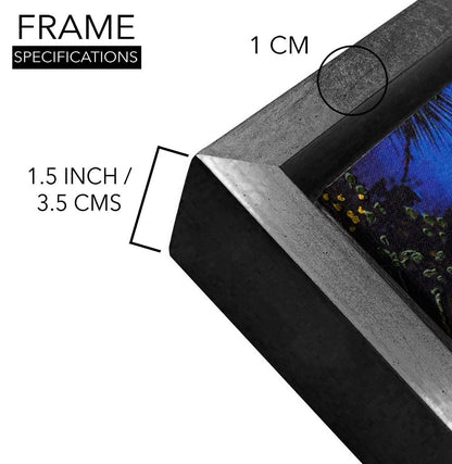 Seven Running Horses Vastu Canvas Paintings Framed For Living Room Wall Decoration (VAWA03) - Khirki.in 