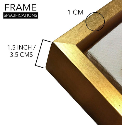 Amazing Wildlife Wall Art. Large Canvas Framed Digital Reprints of Jungle, Wildlife, Animals and Birds. Ready To Hang. Size:  24 Inch x 48 Inch (WBWA51) - Khirki.in 