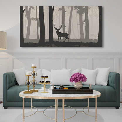 Amazing Wildlife Wall Art. Large Canvas Framed Digital Reprints of Jungle, Wildlife, Animals and Birds. Ready To Hang. Size:  24 Inch x 48 Inch (WBWA44) - Khirki.in 