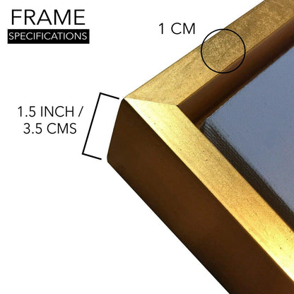 Amazing Wildlife Wall Art. Large Canvas Framed Digital Reprints of Jungle, Wildlife, Animals and Birds. Ready To Hang. Size:  24 Inch x 48 Inch (WBWA41) - Khirki.in 