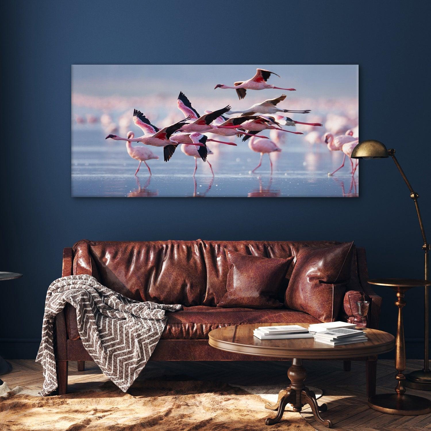 Amazing Wildlife Wall Art. Large Canvas Framed Digital Reprints of Jungle, Wildlife, Animals and Birds. Ready To Hang. Size:  24 Inch x 48 Inch (WBWA41) - Khirki.in 