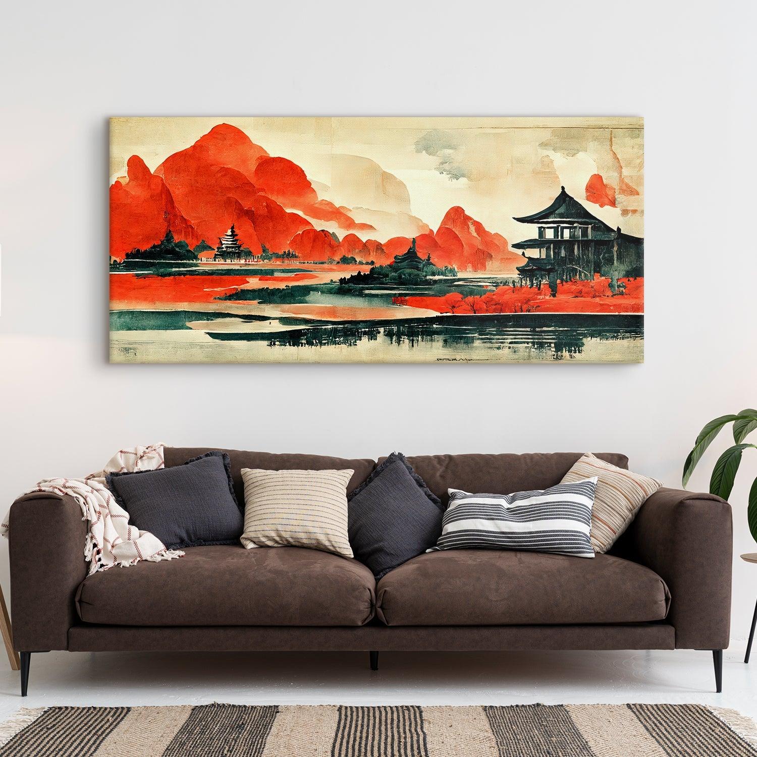 Mesmerising Landscapes Art Large Canvas Paintings. Framed Digital Reprints of Famous and Vibrant Artwork (LDWA10) - Khirki.in 