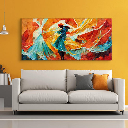 Abstract Modern Art Large Canvas Paintings. Framed Digital Reprints of Famous and Vibrant Artwork (MAWA09) - Khirki.in 