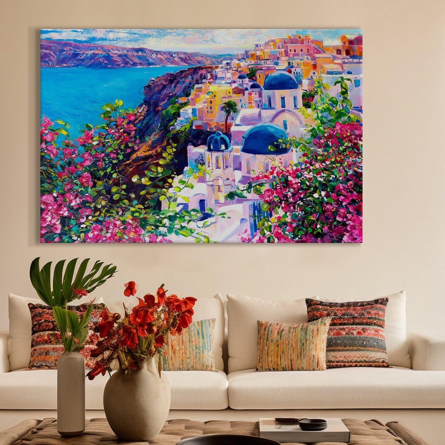 Beautiful Landscapes Painting on Canvas. Large Premium Framed Wall Art for Living Room, Office Spaces.  (LDWA24) - Khirki.in 