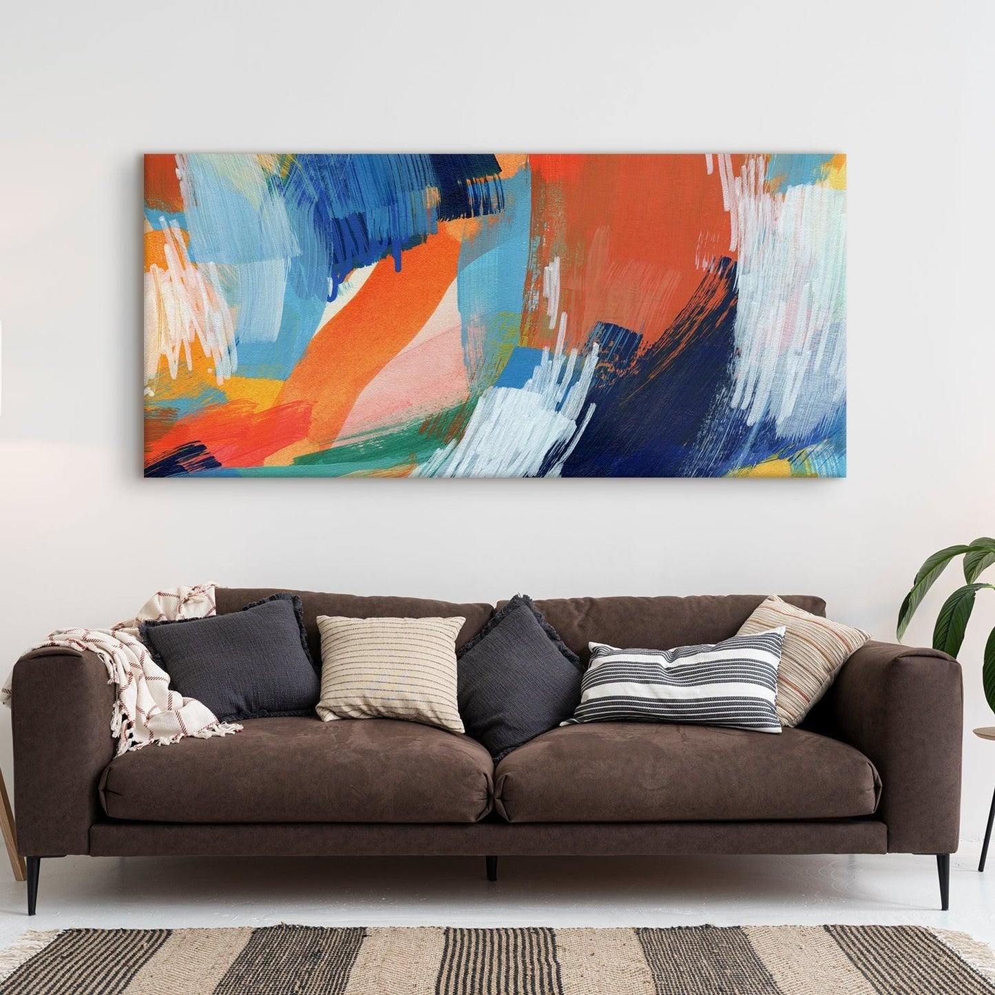 Abstract Modern Art Large Canvas Paintings. Framed Digital Reprints of Famous and Vibrant Artwork (MAWA07) - Khirki.in 
