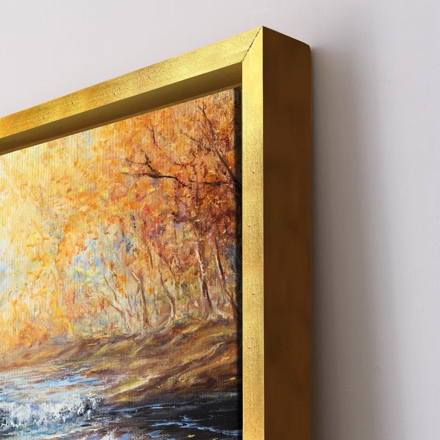 River Vastu Canvas Paintings Framed For Home and Office