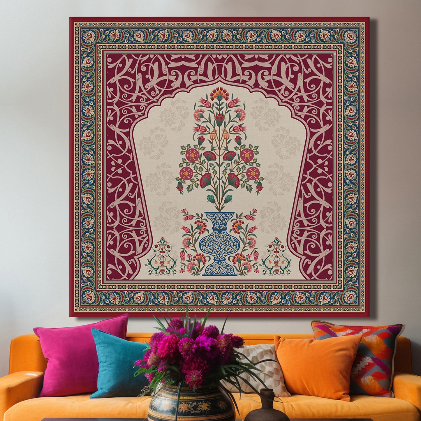 Ethnic Indian Traditional Canvas Print. Unframed. (ETCNV001)