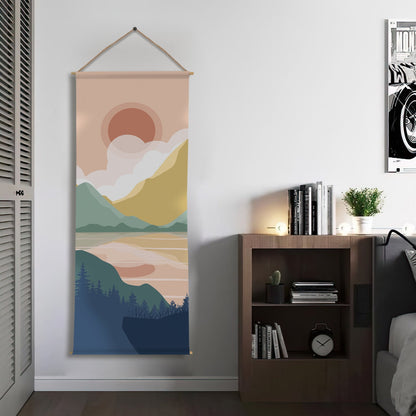 Large Wallpaper Style Wall Hanging Tapestry. Thick fabric, Ready to Hang Wall Décor. Size 24 In x 60 In. BOHOTPS002