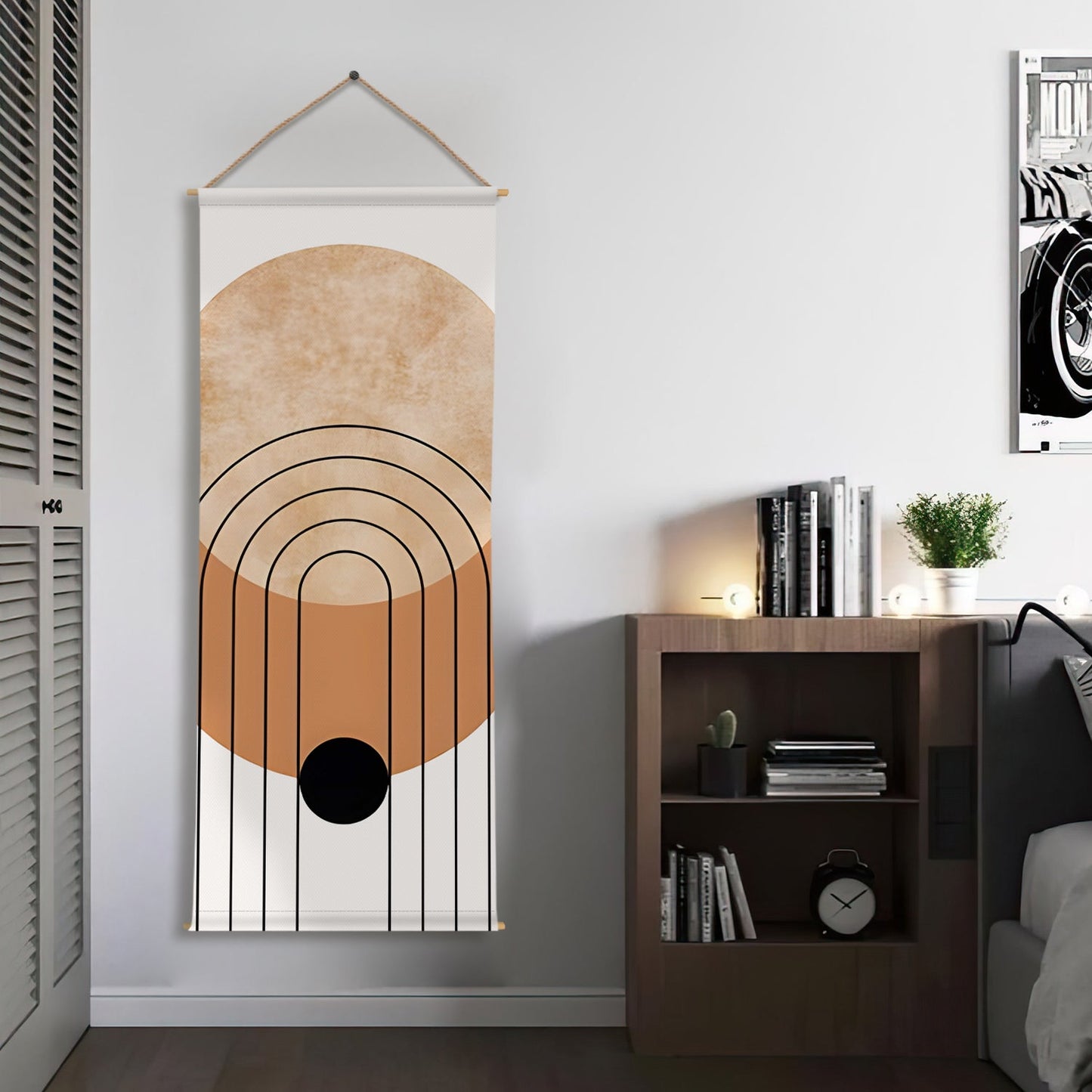 Large Wallpaper Style Wall Hanging Tapestry. Thick fabric, Ready to Hang Wall Décor. Size 24 In x 60 In. BOHOTPS005