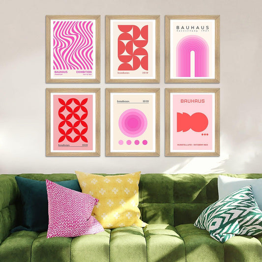 Exclusive Vintage Bauhas Art Paintings: Enhance Your Home Décor with Framed European and Floral Masterpieces - Perfect for Living Rooms, Bedrooms, and Office Spaces (ARTFM015) - Khirki.in 