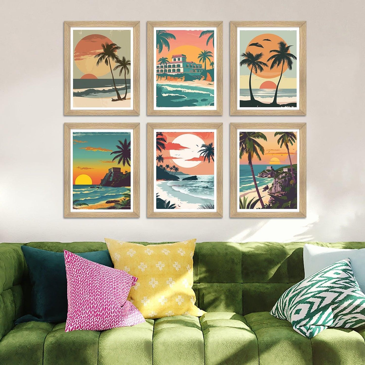 European Cafe & Travel Art Framed Poster Sets (ARTFM023) - Khirki.in 