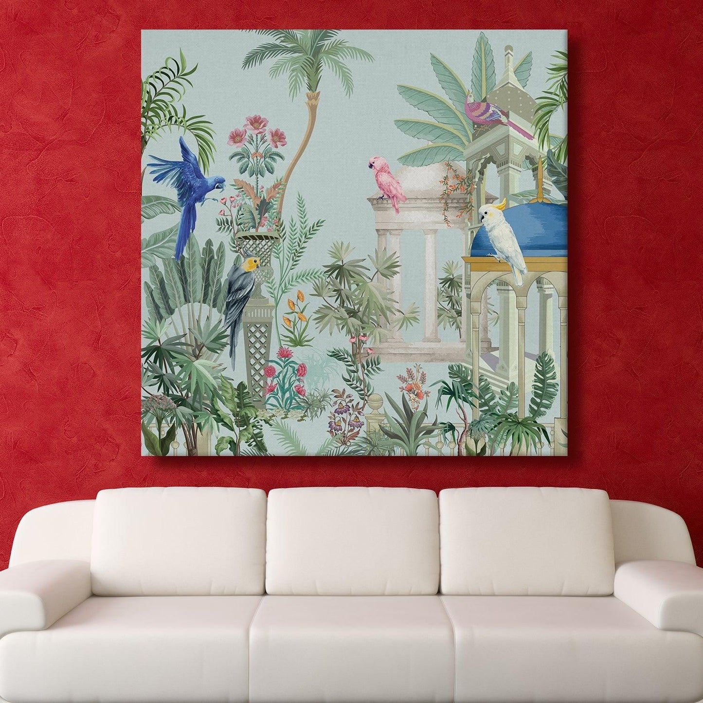 Mughal Indian Wall Art Large Size Canvas Painting For Home Decoration (ETHWA32).