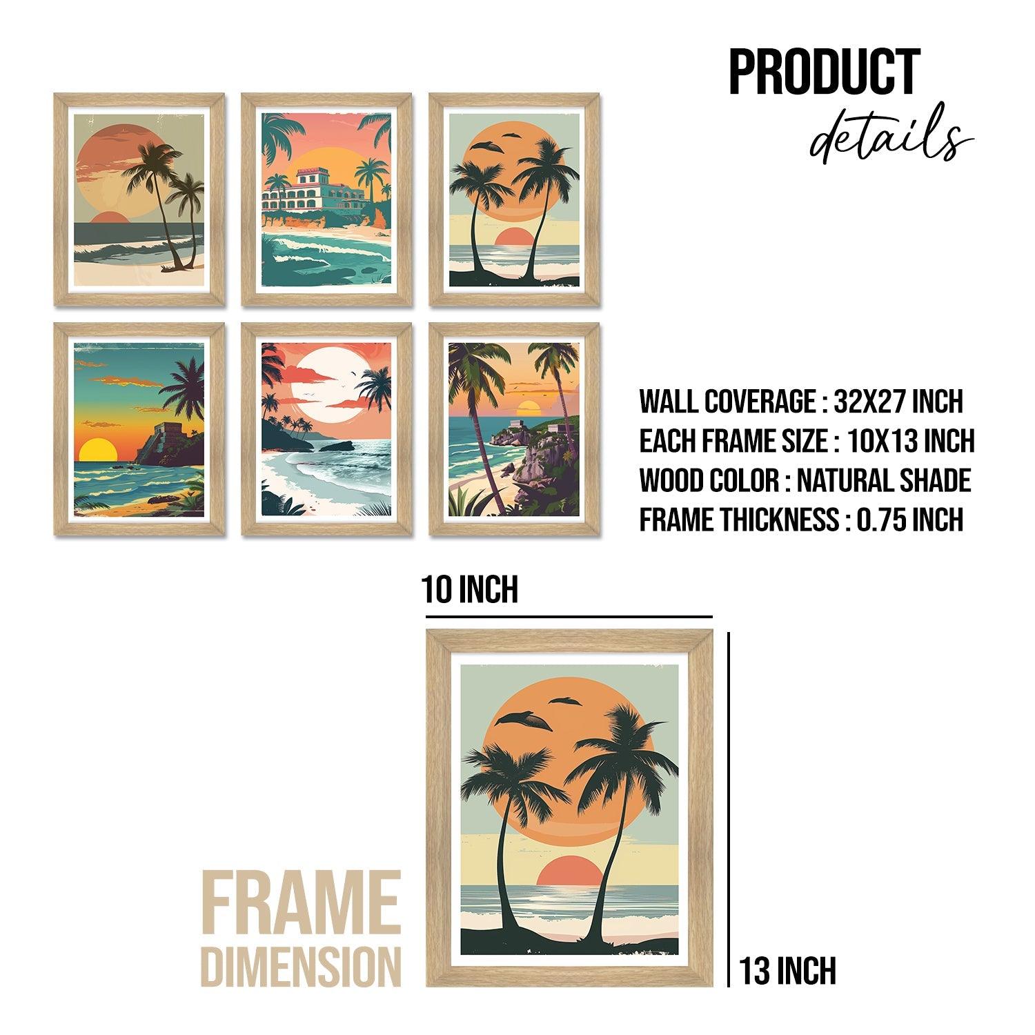 European Cafe & Travel Art Framed Poster Sets (ARTFM023) - Khirki.in 