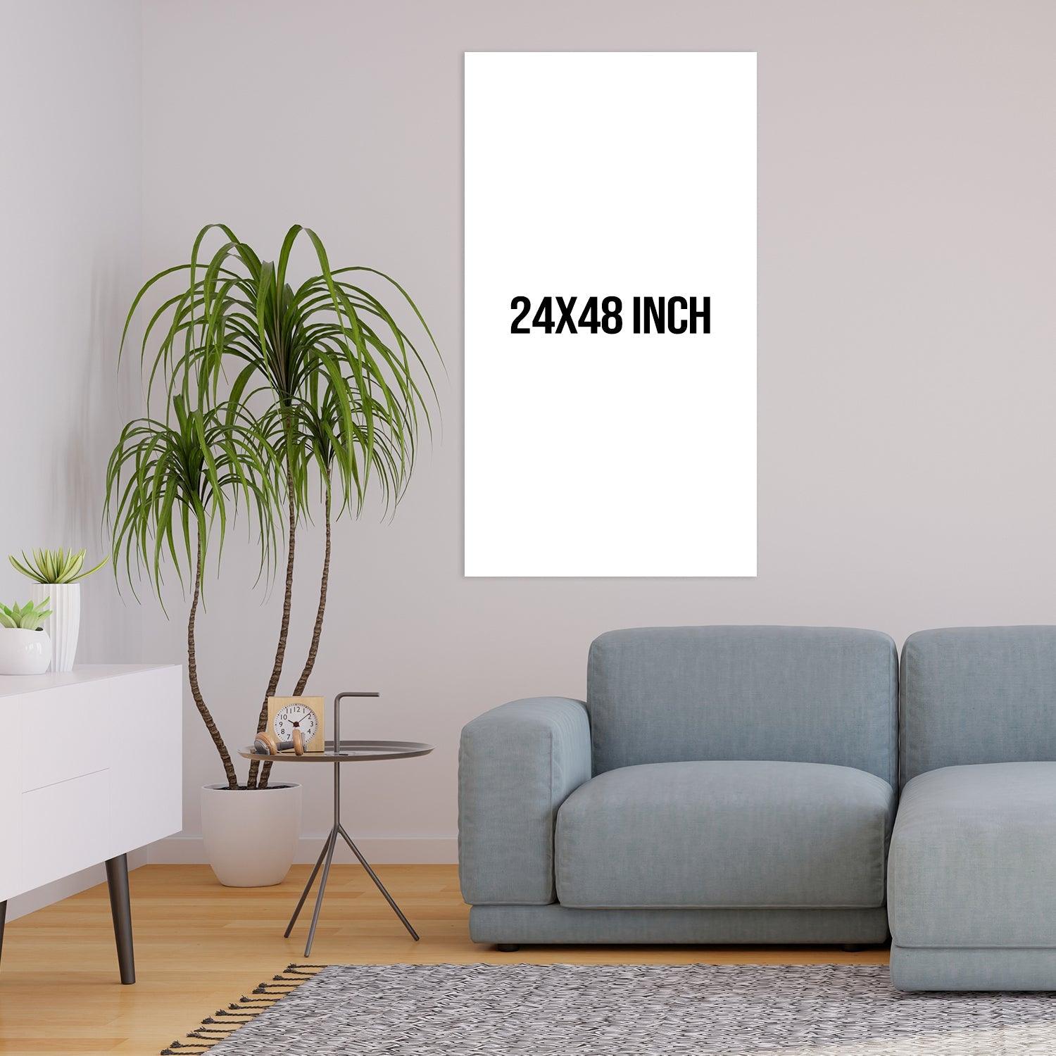 Amazing Wildlife Wall Art. Large Canvas Framed Digital Reprints of Jungle, Wildlife, Animals and Birds. Ready To Hang. Size:  24 Inch x 48 Inch (WBWA52) - Khirki.in 