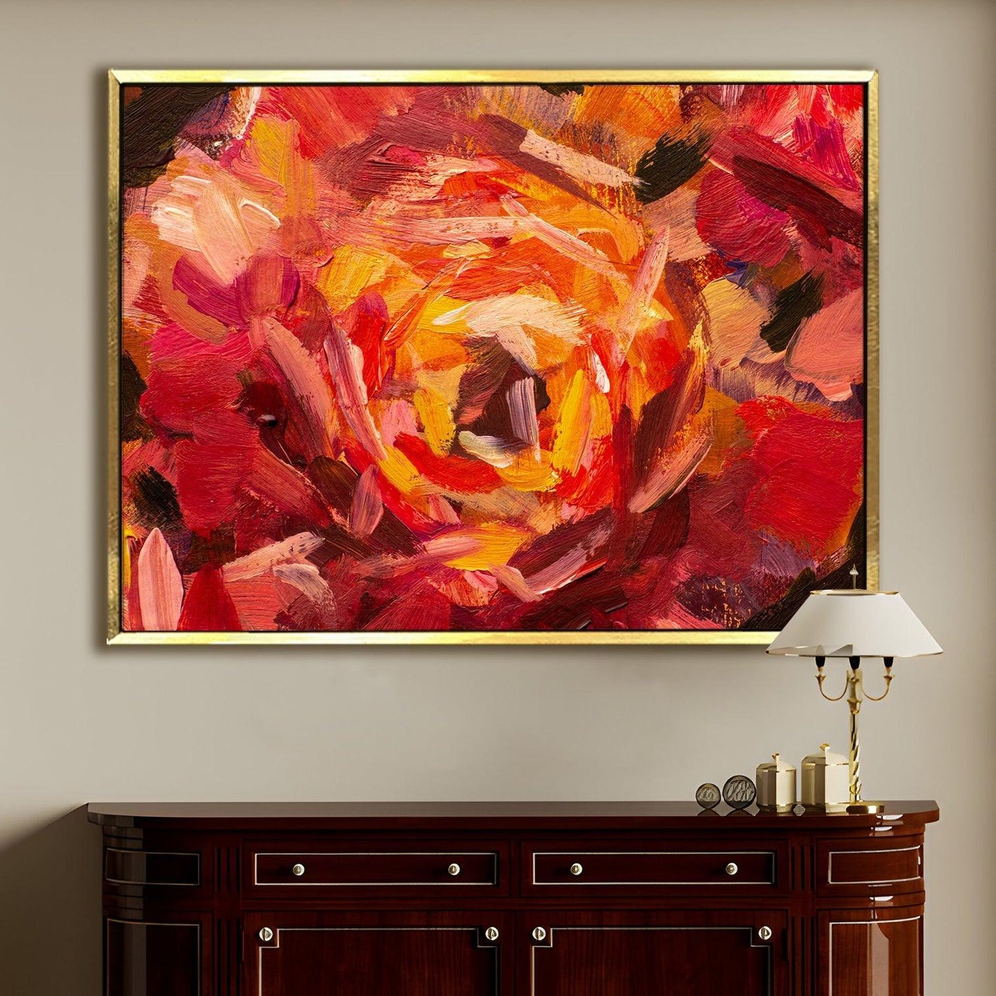 PAPER PLANE DESIGN Canvas Floral Wall Art: A Symphony of Nature's Elegance Large Size Canvas Framed Paintings For Living Room, Office, Home Decor. (FLWA18) - Khirki.in 
