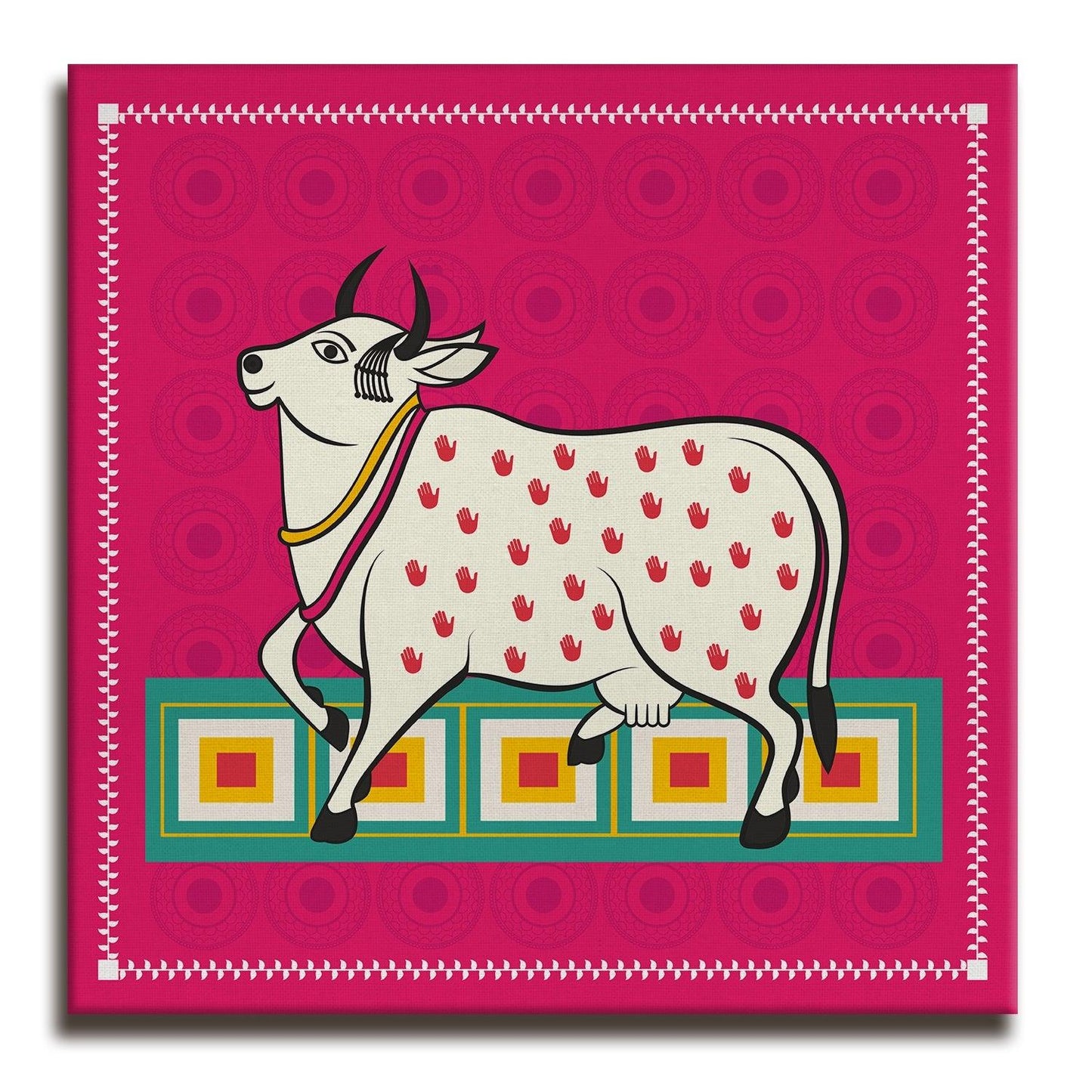 Kalighat Wall Art Large Size Canvas Painting For Living Room and Hotels Wall decoration (KAWA04).