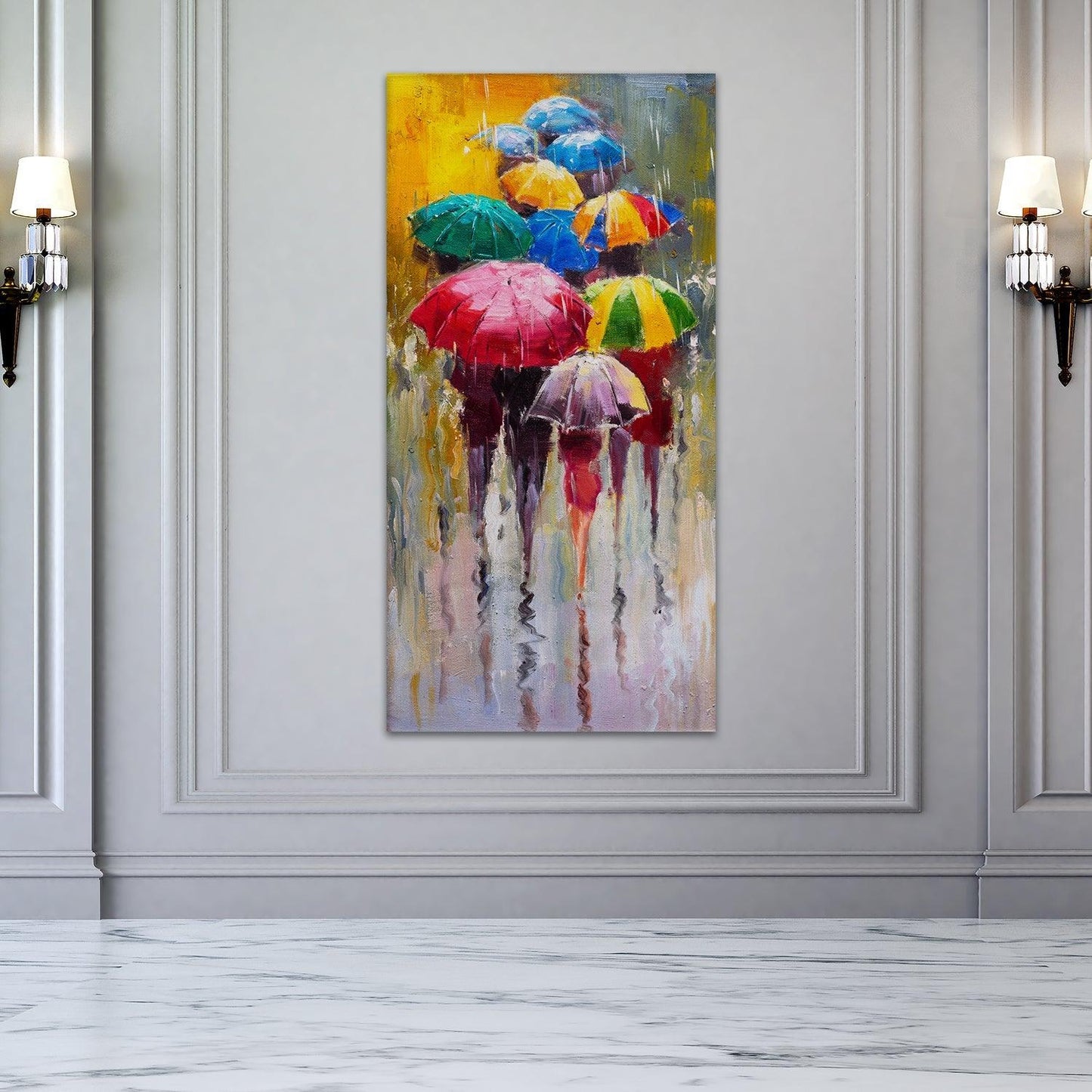 Abstract Modern Art Large Canvas Paintings. Framed Digital Reprints of Famous and Vibrant Artwork (MAWA18) - Khirki.in 