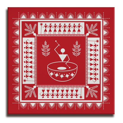Warli Ethnic Wall Art Canvas Painting For Home Decor Ready To Hang Art
