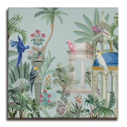 Mughal Indian Wall Art Large Size Canvas Painting For Home Decoration (ETHWA32).