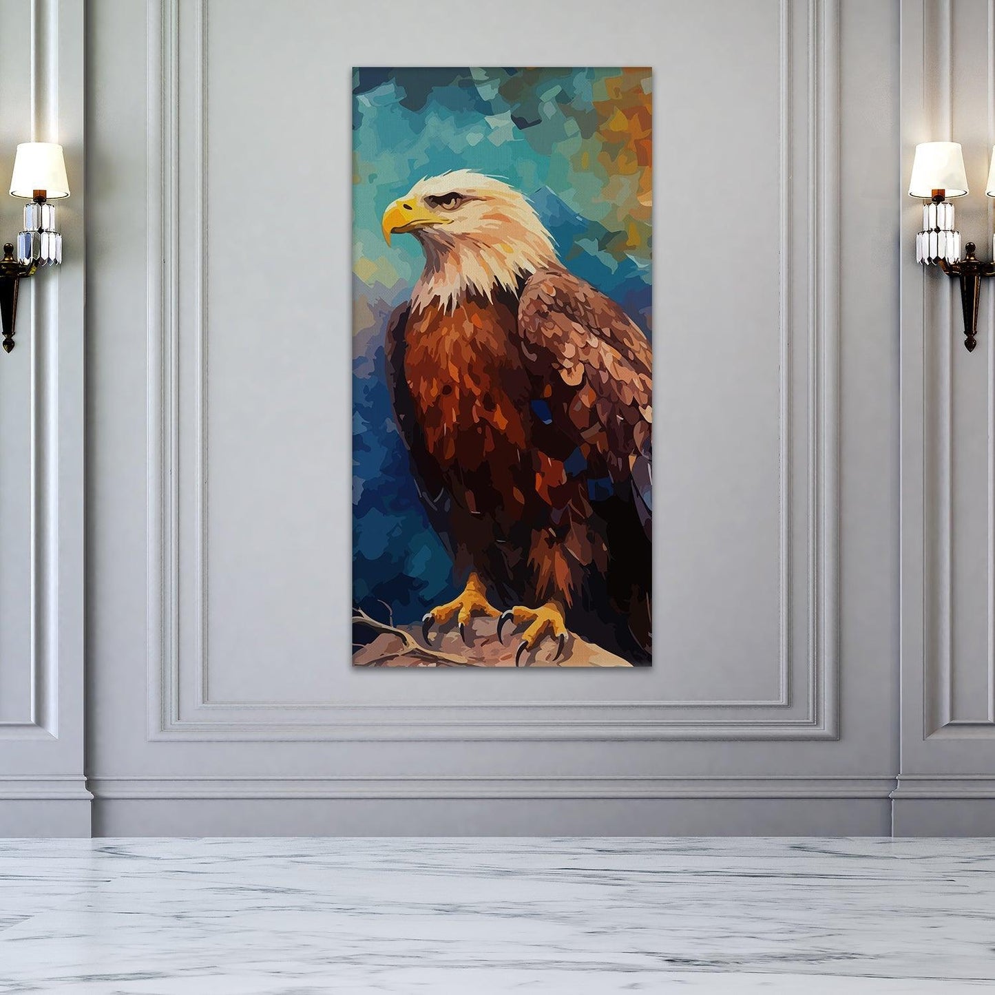 Amazing Wildlife Wall Art. Large Canvas Framed Digital Reprints of Jungle, Wildlife, Animals and Birds. Ready To Hang. Size:  24 Inch x 48 Inch (WBWA52) - Khirki.in 