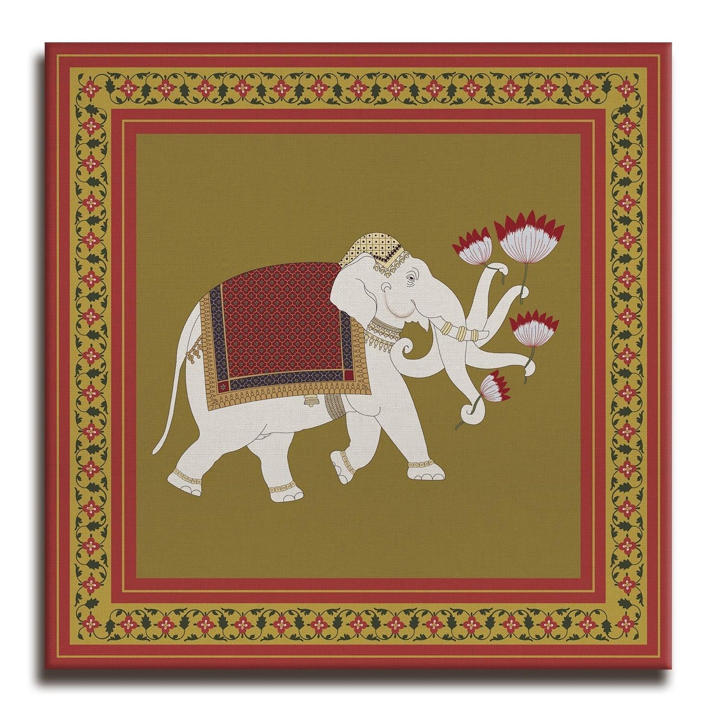 Mughal Indian Wall Art Large Size Canvas Painting For Bedroom wall Decoration (ETHWA30).