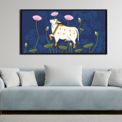 Traditional Indian Pichwai Wall Art Canvas Painting For Home Decor (PWA12).