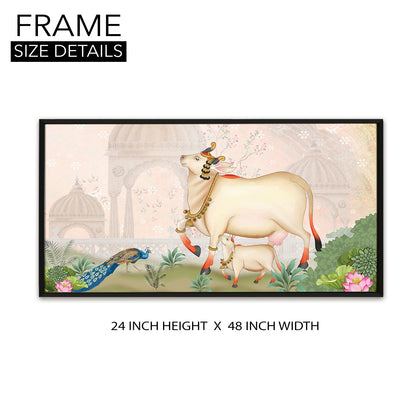 Traditional Indian Pichwai Wall Art Canvas Painting For Home Decor (PWA06).