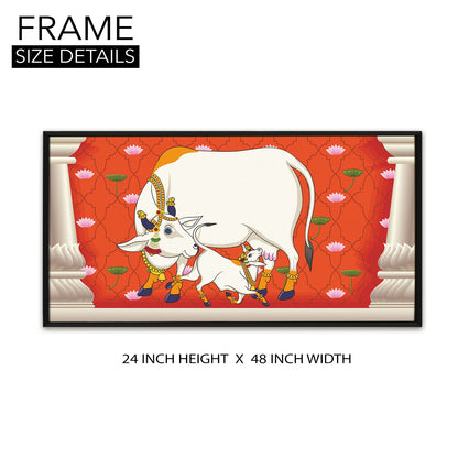 Traditional Indian Pichwai Wall Art Canvas Painting For Home Decor (PWA13).