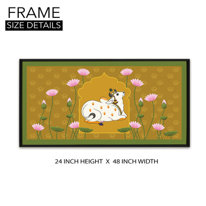 Traditional Indian Pichwai Wall Art Canvas Painting For Home Decor (PWA14).