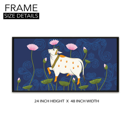 Traditional Indian Pichwai Wall Art Canvas Painting For Home Decor (PWA12).