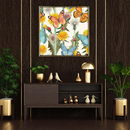 Butterfly Wall Art Vastu Canvas Painting Framed For Living Room