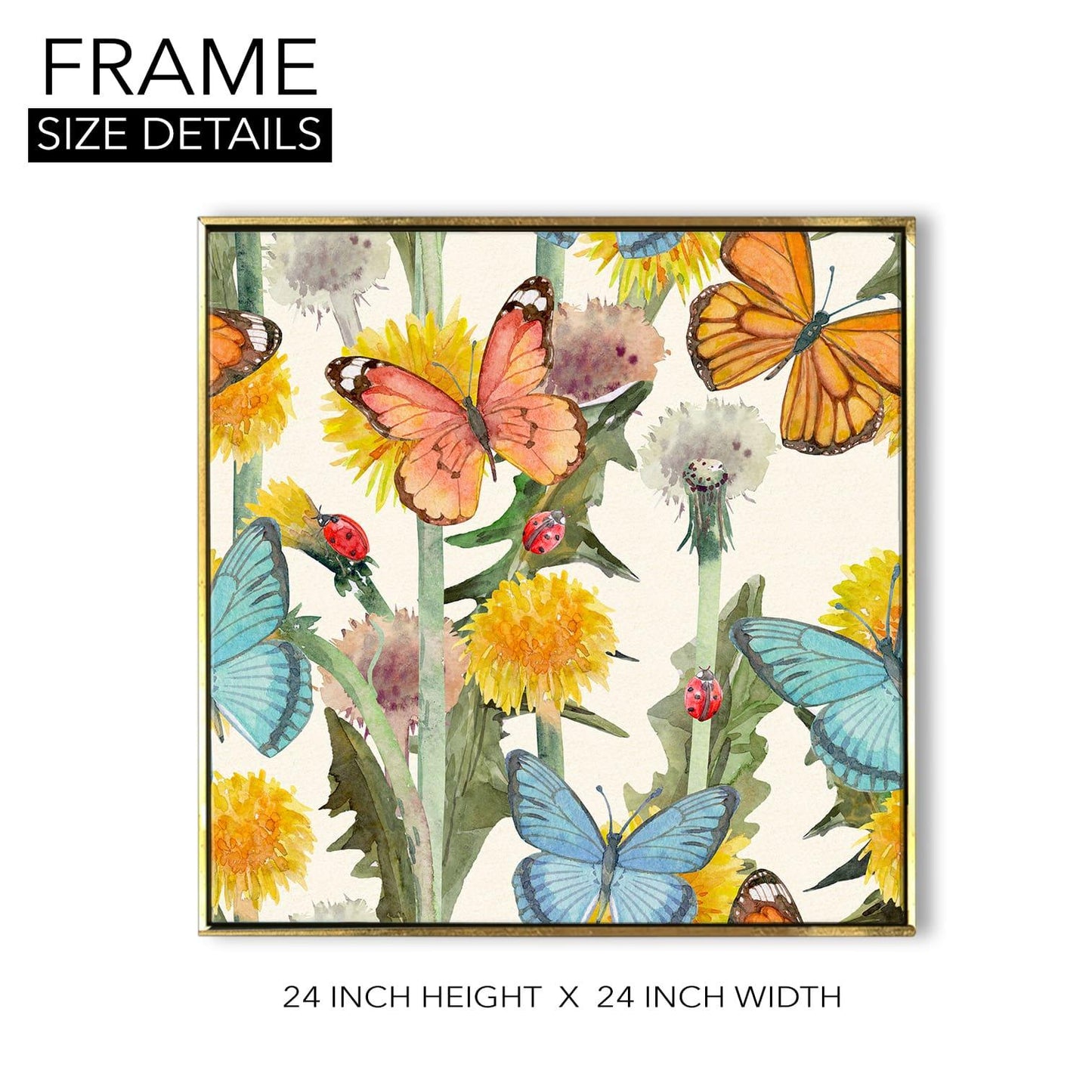 Butterfly Wall Art Vastu Canvas Painting Framed For Living Room